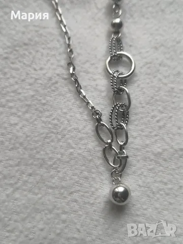 Сребърен ланец, снимка 5 - Колиета, медальони, синджири - 49869180