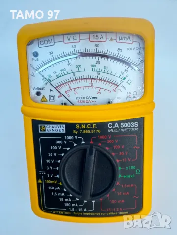 Chauvin Arnoux C.A 5003S - АНАЛОГОВ МУЛТИМЕТЪР неразличим от нов!, снимка 3 - Други инструменти - 48350100
