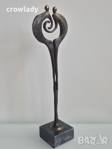 Бронзова скулптура пластика Прегръдка, снимка 4 - Антикварни и старинни предмети - 51721799