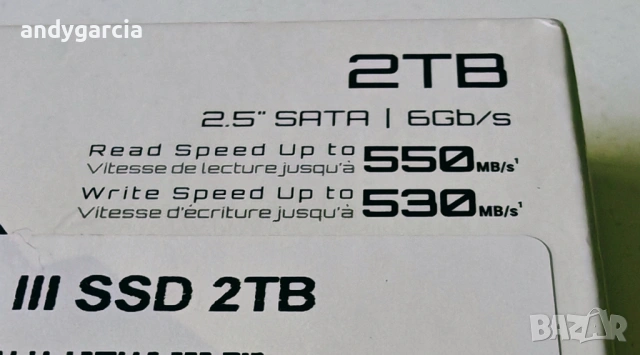  ЧИСТО НОВ 2TB SSD PNY CS900 SATA 6Gb/s. 2.5 inch скорост на четене/запис - 550/530 MB/s , снимка 8 - Твърди дискове - 54341103