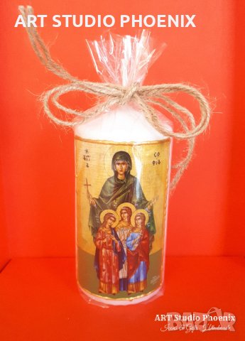 Икона на Света София, Вяра, Надежда и Любов icona Sveta Sofia, снимка 4 - Икони - 15712192