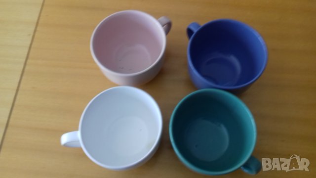 Големи цветни порцеланови  чаши за сервиране или саксия, снимка 1 - Чаши - 29662416