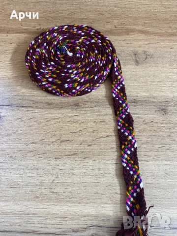 Ръчно плетен вълнен Автентичен колан /възли