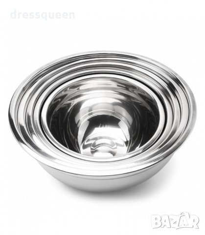 3155 Метални купи за разбъркване със силиконово дъно, снимка 11 - Съдове за готвене - 34237846