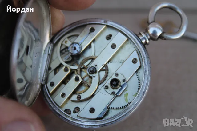 Швейцарски сребърен джобен часовник , снимка 9 - Джобни - 50099114
