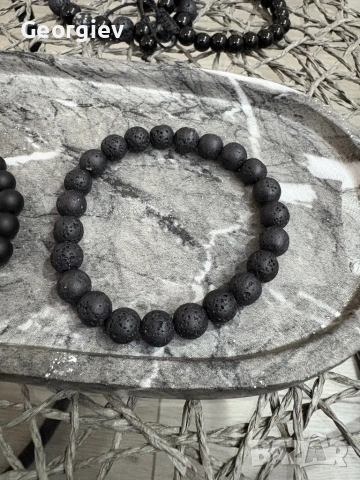 Мъжки гривни /стилни черни гривни (лава / оникс стил)