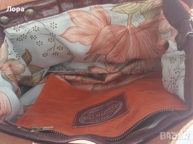 Дамска чанта JEANNETTE LEHR естествена кожа , снимка 6 - Чанти - 42570042