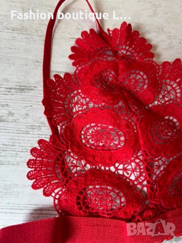 Ново червено дантелено бюстие с регулиращи се презрамки S , M , L , XL налични размери ❤️❤️❤️, снимка 4 - Бельо - 52118468