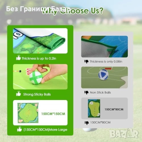 Нов Двустранен килим за голф дартс – тренировка и забавление у дома, снимка 8 - Голф - 52123548