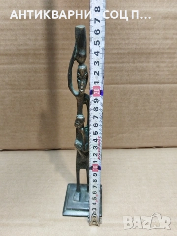 Стара Африканска Бронзова Статуетка. / НОМЕР 653., снимка 9 - Антикварни и старинни предмети - 53327414