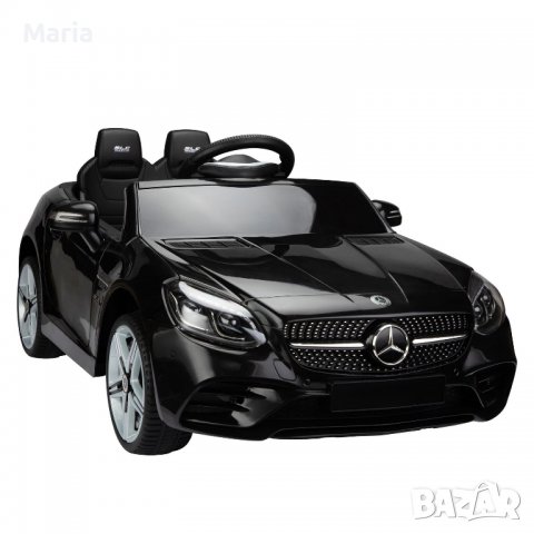 Акумулаторен КОЛА Licensed Mercedes Benz SLC300 12V с меки гуми с Кожена седалка, снимка 4 - Детски велосипеди, триколки и коли - 37014556