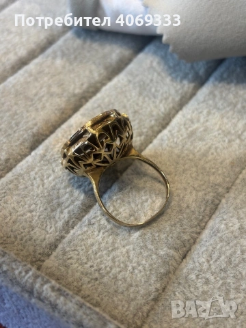 Златен пръстен с монета 8.76гр 14карата(585), снимка 2 - Пръстени - 54175756