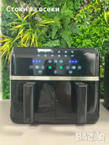 Двоен Air fryer T&G BEST COOKING 32847A0 - отделни LED дисплеи за всяка зона, снимка 3 - Фритюрници - 53226002