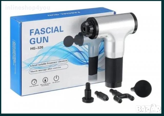 Масажен Пистолет за Масаж на Мускули Fascial Gun, снимка 5 - Масажори - 30695610