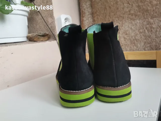 Дамски боти Естествен велур 39н., снимка 8 - Дамски боти - 56529815