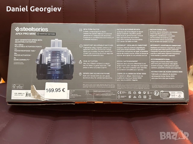 SteelSeries Apex Pro Mini Gen 3 геймърска клавиатура с OmniPoint 3.0 HyperMagnetic Сиучове, снимка 13 - Клавиатури и мишки - 53177719