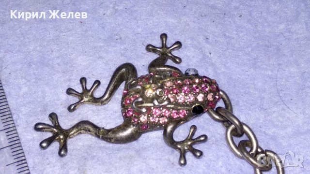 ПОСРЕБРЕНА АЖУРНА МЕДНА КРИСТАЛНА ЖАБКА АРТ ВИСУЛКА за ДАМСКИ КЛЮЧОДЪРЖАТЕЛ 34592, снимка 6 - Други - 39067925