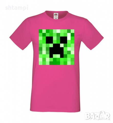 Мъжка тениска Creeper Face 2,Minecraft,Игра,Забавление,подарък,Изненада,Рожден Ден., снимка 12 - Тениски - 36492770