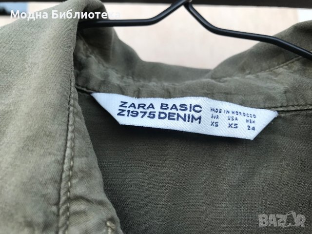 Риза Zara в камуфлажно зелено, снимка 4 - Ризи - 37610029
