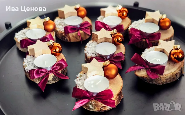 Коледни свещници , снимка 7 - Декорация за дома - 56368594