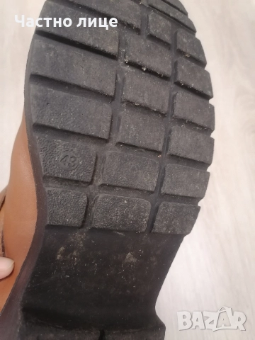 43н.Естествена кожа мъжки боти, стелка 28 см. , снимка 4 - Мъжки боти - 52974415