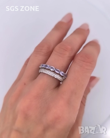 НЕЖЕН ПРЪСТЕН ОТ ТАЙЛАНД С ТАНЗАНИТ