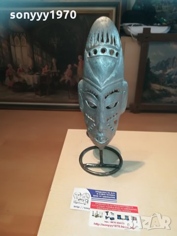 МЕТАЛНА МАСКА-СВЕЩНИК-32Х11СМ-ВНОС ШВЕИЦАРИЯ, снимка 5 - Колекции - 30009328