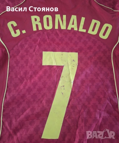 Португалия / Portugal #7 C.Ronaldo, Nike T90 EURO 2004 home - размер S, снимка 8 - Фен артикули - 54345877