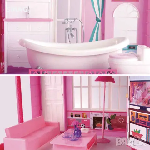 Къща мечта с асансьор и аксесоари за кукли S_1244139, снимка 6 - Кукли - 48246971