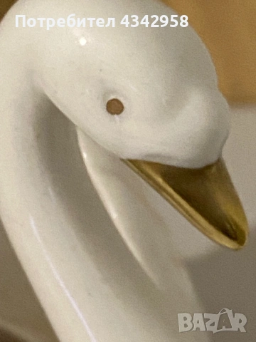 Колекционерска порцеланова фигура лебед Goebel – Германия.1950-1970г., снимка 4 - Антикварни и старинни предмети - 54160148