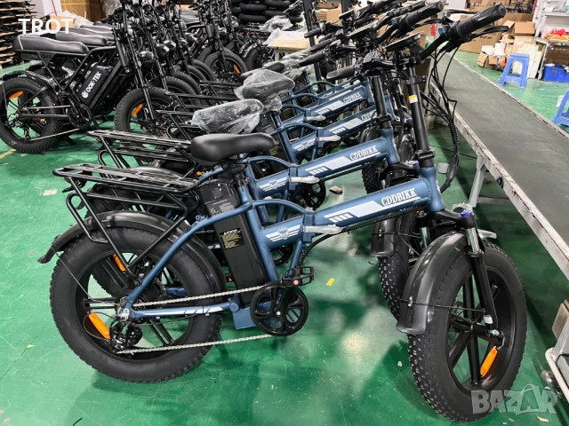 F20 Електрически Велосипед - 48V 15Ah с 250W Безчетков мотор, развиващ до 50 км/ч и до 150 кг, снимка 3 - Велосипеди - 52469841