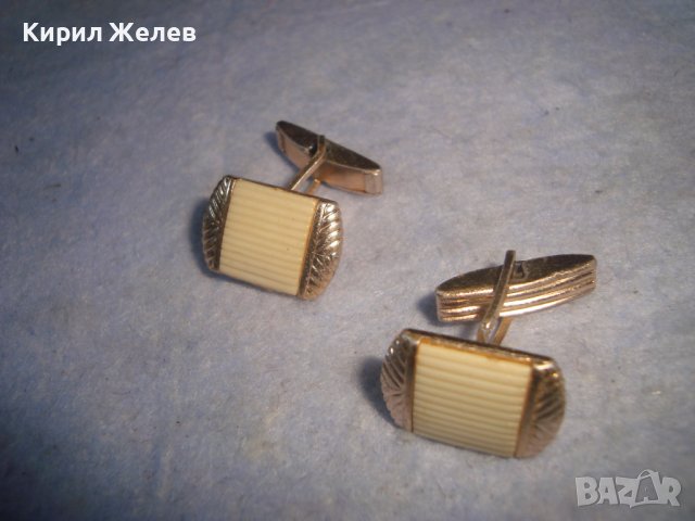 СТАРИ ПОЗЛАТЕНИ РЕТРО МОДЕЛ БУТОНЕЛИ КОПЧЕТА за МАНШЕТИ РЪКАВЕЛИ 72691, снимка 3 - Антикварни и старинни предмети - 37630300