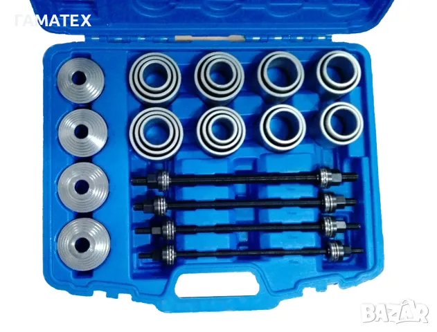 Инструменти демонтаж и монтаж на тампони и селенови втулки - комплект 28 ч., 50605