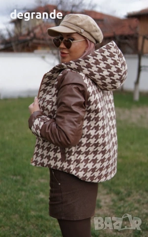 Кафяво Дамско Яке, снимка 2 - Якета - 53112123