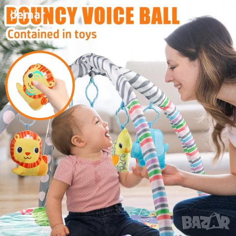 WALLE Бебешка подложка за игра, 5 висящи звукови играчки, снимка 2 - Играчки за стая - 42199065