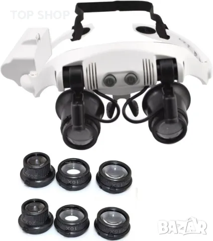 Увеличителни работни очила  с ЛЕД осветление 10X 15X 20X 25X от  OLLGEN, снимка 4 - Гедорета - 48511958