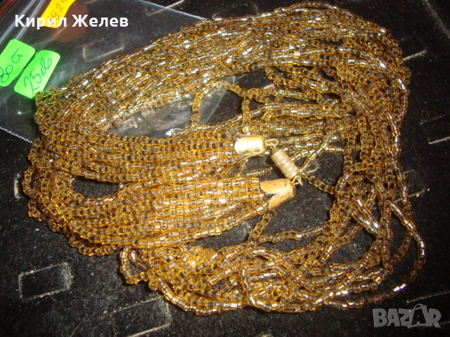 ХИЛЯДИ КРИСТАЛНИ МЪНИСТА НАНИЗ НЕЖНО РЕТРО АРТ КОЛИЕ ОГЪРЛИЦА РЪЧНА ИЗРАБОТКА 19240, снимка 5 - Колиета, медальони, синджири - 31450878