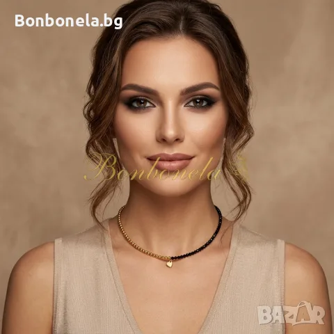 Ръчно изработено колие - чокър естествени перли / естествени камъни / цирконий, снимка 11 - Колиета, медальони, синджири - 55744570