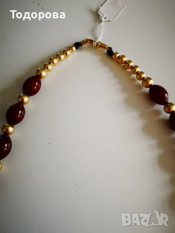 Дамска огърлица-кехлибар и злато.Османска империя., 4 900 лв, снимка 7 - Колиета, медальони, синджири - 52152629