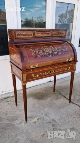 Ретро бюро-писалище цилиндрично, снимка 3 - Бюра - 52386637