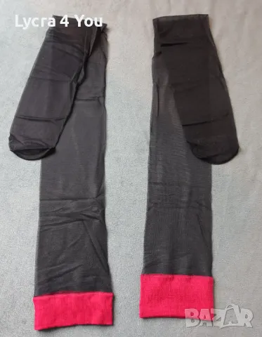 S/M дамски тънки чорапи 12 ден с червена широка лента, снимка 14 - Бельо - 47625688