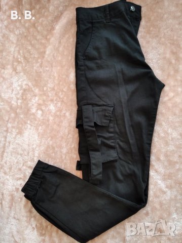 Дамски черен спортен панталон - обличан веднъж, снимка 1 - Панталони - 36824444