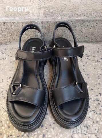 Нови дамски сандали на платформа от естествена кожа, снимка 2 - Сандали - 53879844