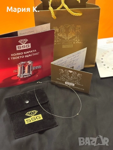 Колие с диамант на корда от SSG, снимка 5 - Колиета, медальони, синджири - 52541411