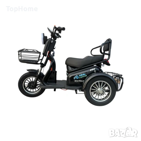  Двуместна Електрическа Триколка PUDDING 1800W Black , снимка 4 - Мотоциклети и мототехника - 42041273