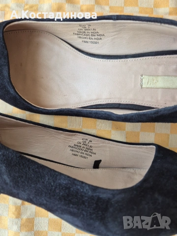 Дамски обувки естествен велур, номер 37, снимка 6 - Дамски обувки на ток - 53900268