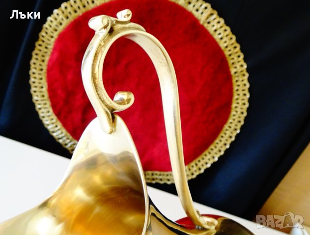 Английска бронзова кана за вино 21 см.,барок , снимка 7 - Антикварни и старинни предмети - 40147278