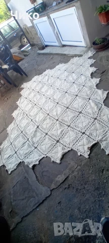2бр стари ръчно плетени ретро покривки, снимка 2 - Антикварни и старинни предмети - 50781171