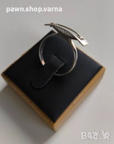 Ново сребърно пръстенче с фианити – 925 проба, снимка 4 - Пръстени - 51141707