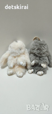 Меко пухкаво зайче ключодържател, снимка 3 - Други - 54223361